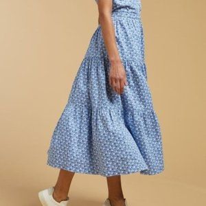 NWT People Tree Ethically Made Floral Mid Skirt